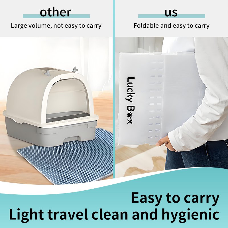 RTS-Collar Clip Self-Adhesive Disposable Litter Box for Cats on the Go