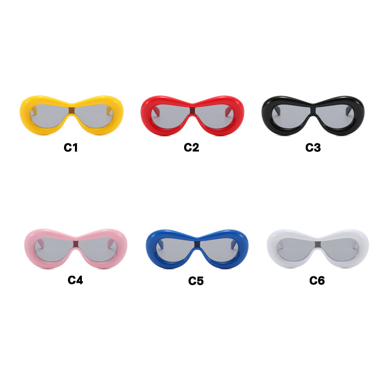 Sunglasses 2024 Super hot Cat Eye Hip Hop Women Men Fashionable High Quality Chunky Trendy Eye wear Frame Glass Featuring Lens