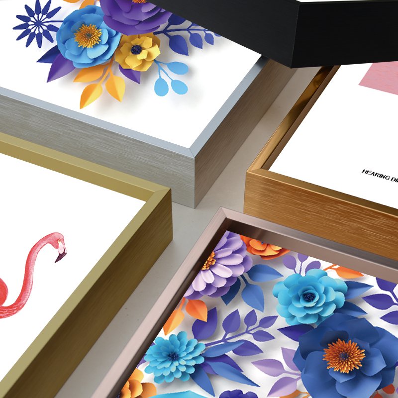Wholesale Custom Size Home Decoration Wall Painting Picture Photo Frames Metal Frame Strip Bar Aluminum Profiles Frame Moulding