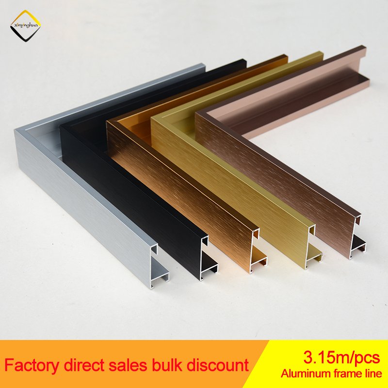 Wholesale Custom Size Home Decoration Wall Painting Picture Photo Frames Metal Frame Strip Bar Aluminum Profiles Frame Moulding