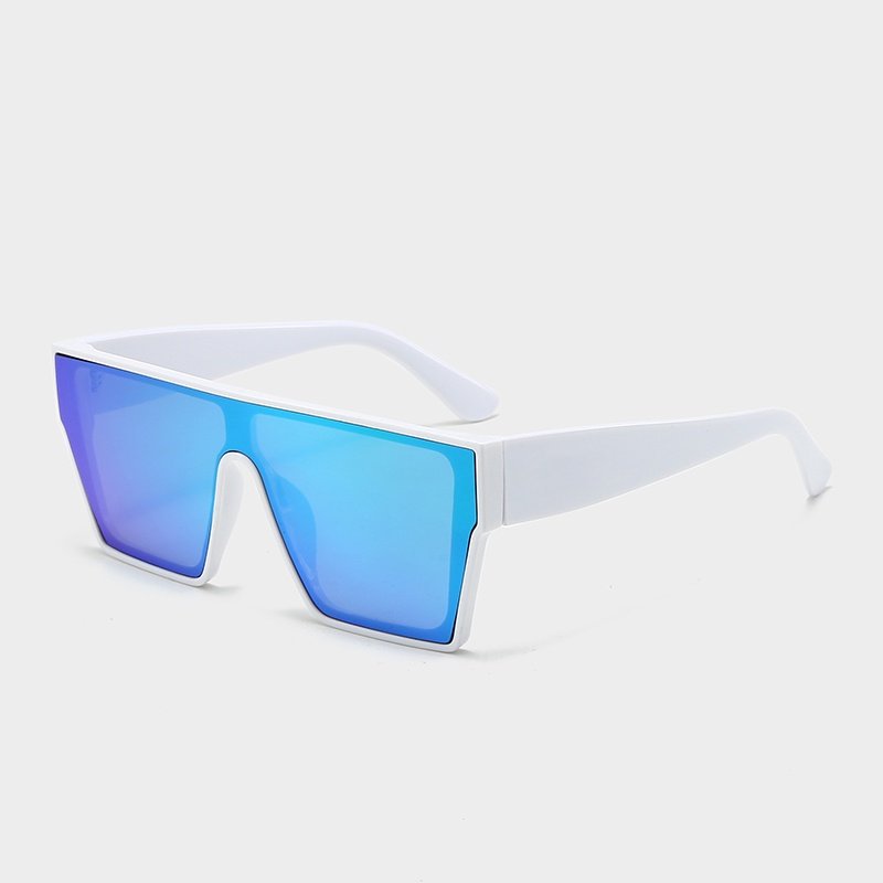 LBAshades 21041 Trendy Women One piece lens Sun Glasses Retro oversize Polarized Shade big square frame sunglasses for men
