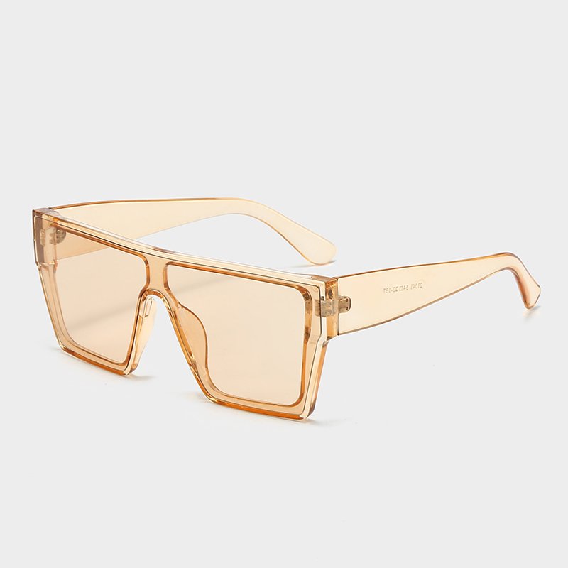 LBAshades 21041 Trendy Women One piece lens Sun Glasses Retro oversize Polarized Shade big square frame sunglasses for men