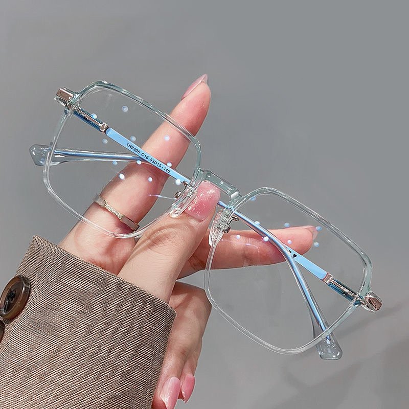 Wholesale Newest Unisex Round Large Fashion Frames Optical Frame Anti Blue Light Blocking Design Custom Logo PC Glasses
