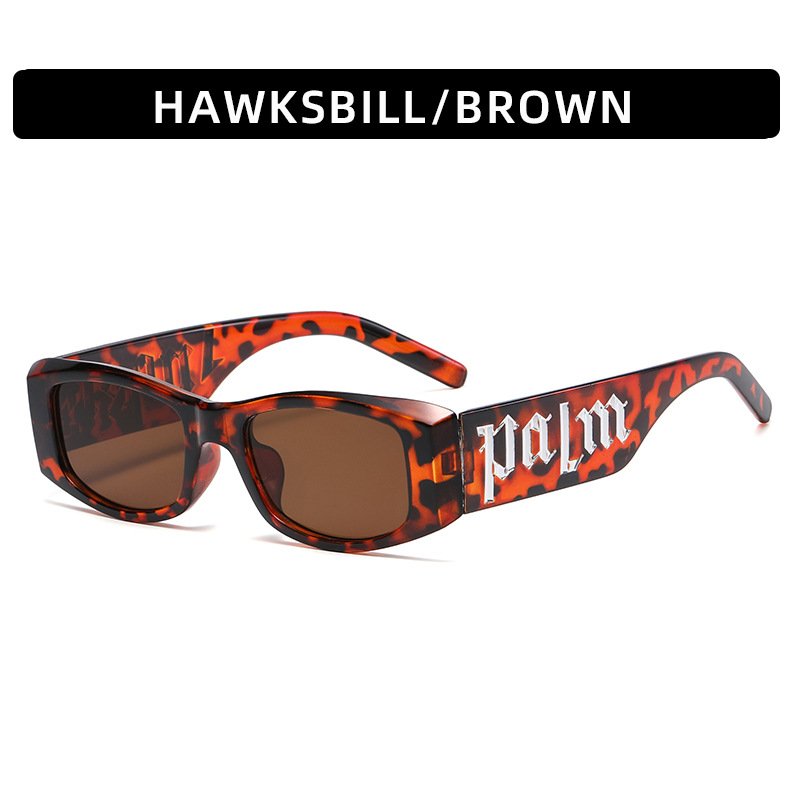 5326 Rectangle Metal logo Custom Black Sunglasses Luxury Fashion Small Square Frame Shades Glasses Women Men