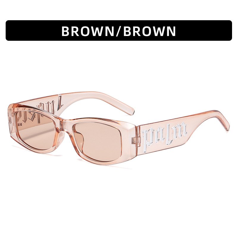 5326 Rectangle Metal logo Custom Black Sunglasses Luxury Fashion Small Square Frame Shades Glasses Women Men