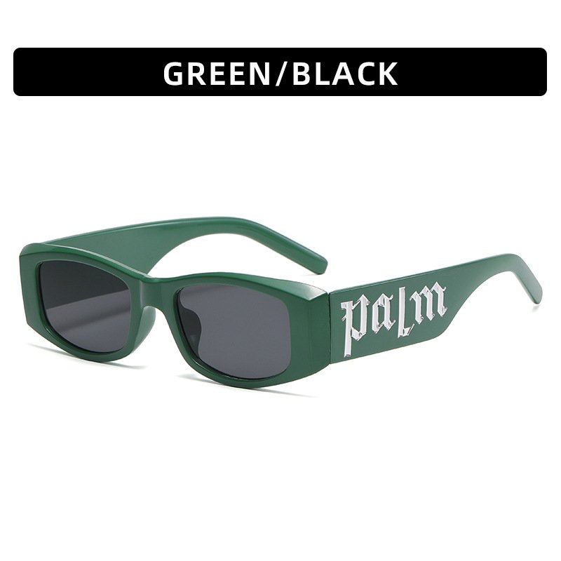 5326 Rectangle Metal logo Custom Black Sunglasses Luxury Fashion Small Square Frame Shades Glasses Women Men