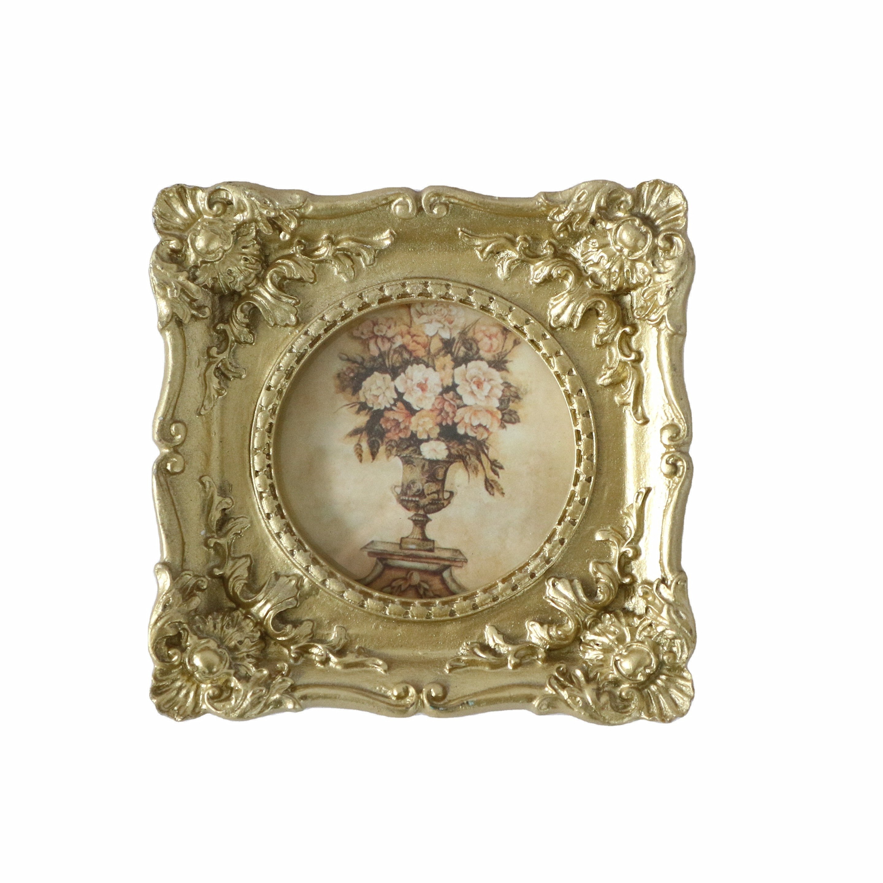 Hand-Crafted Resin Picture Frame with Metal Easel & Hook for Tabletop Wall Display Home Decor and Photo Gallery