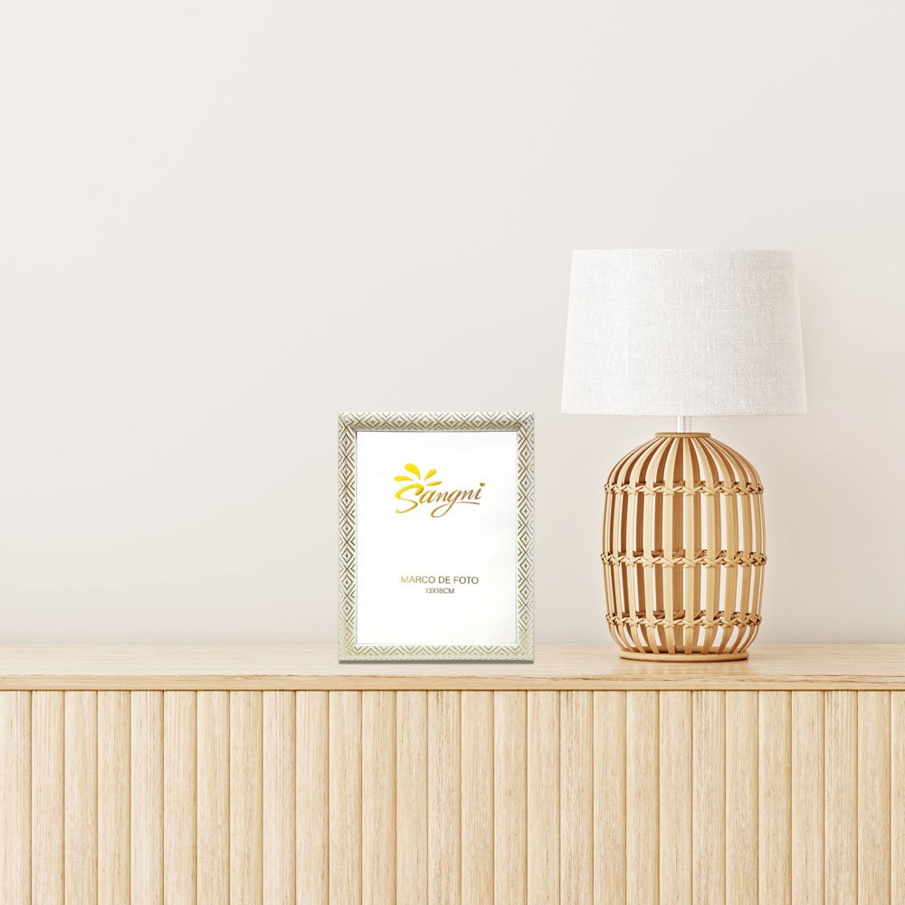 Tabletop white gold frame photo desktop decor display picture photo PS plastic moulding wall hanging photo frame