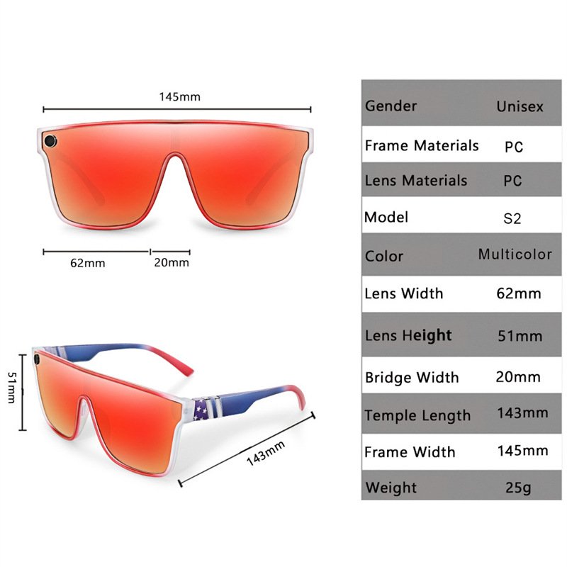 New sports goggles square fashion sunglasses outdoor sports large frame glass