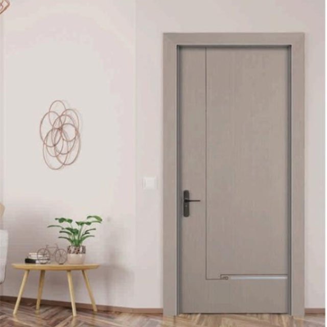 BBVD005 100% Waterproof Middle East Popular Design 45mm Thickness Wooden Composite WPC Door With Frame