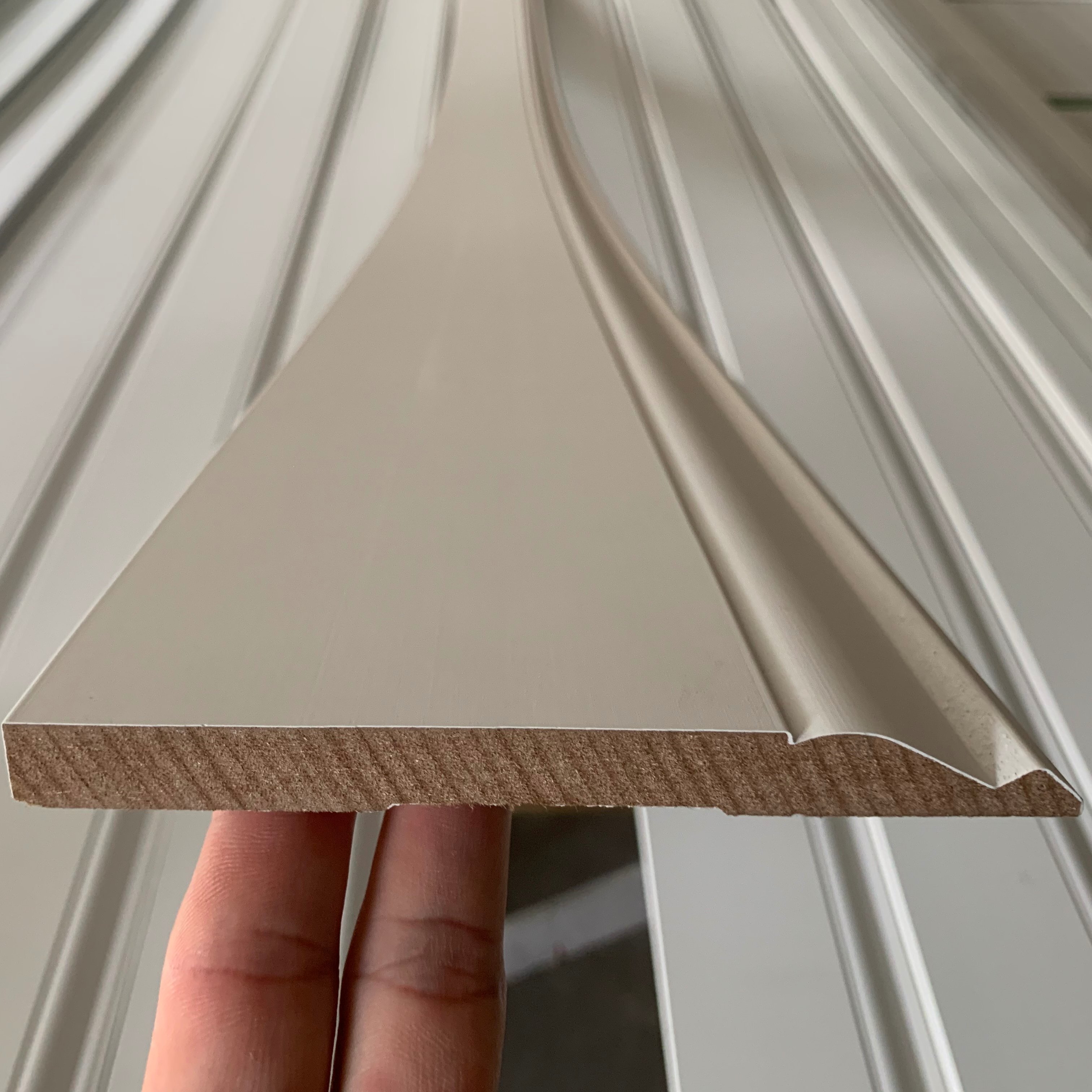 White primed base molding skirting MDF Baseboard