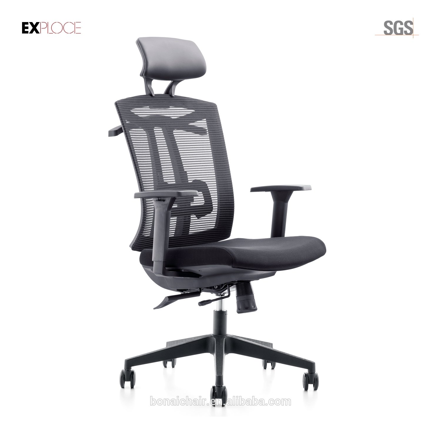 Direct Manufacturer BIFMA Standard PU Armrest Adjustable Headrest Mesh Executive Ergonomic Office Chair In Stock