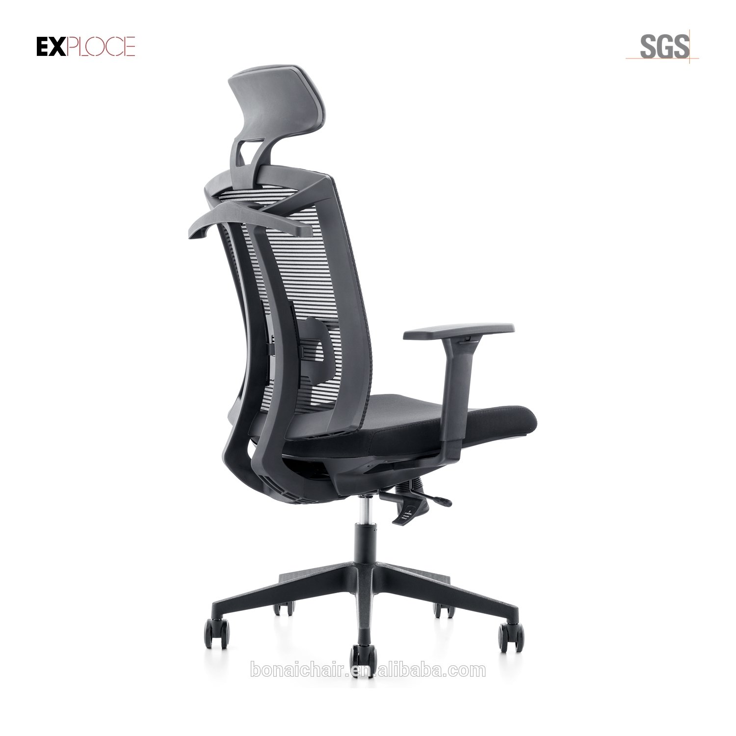 Direct Manufacturer BIFMA Standard PU Armrest Adjustable Headrest Mesh Executive Ergonomic Office Chair In Stock