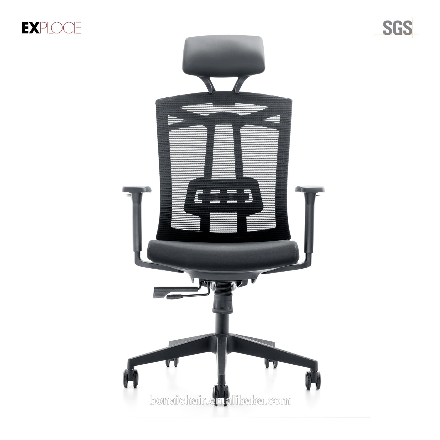 Direct Manufacturer BIFMA Standard PU Armrest Adjustable Headrest Mesh Executive Ergonomic Office Chair In Stock