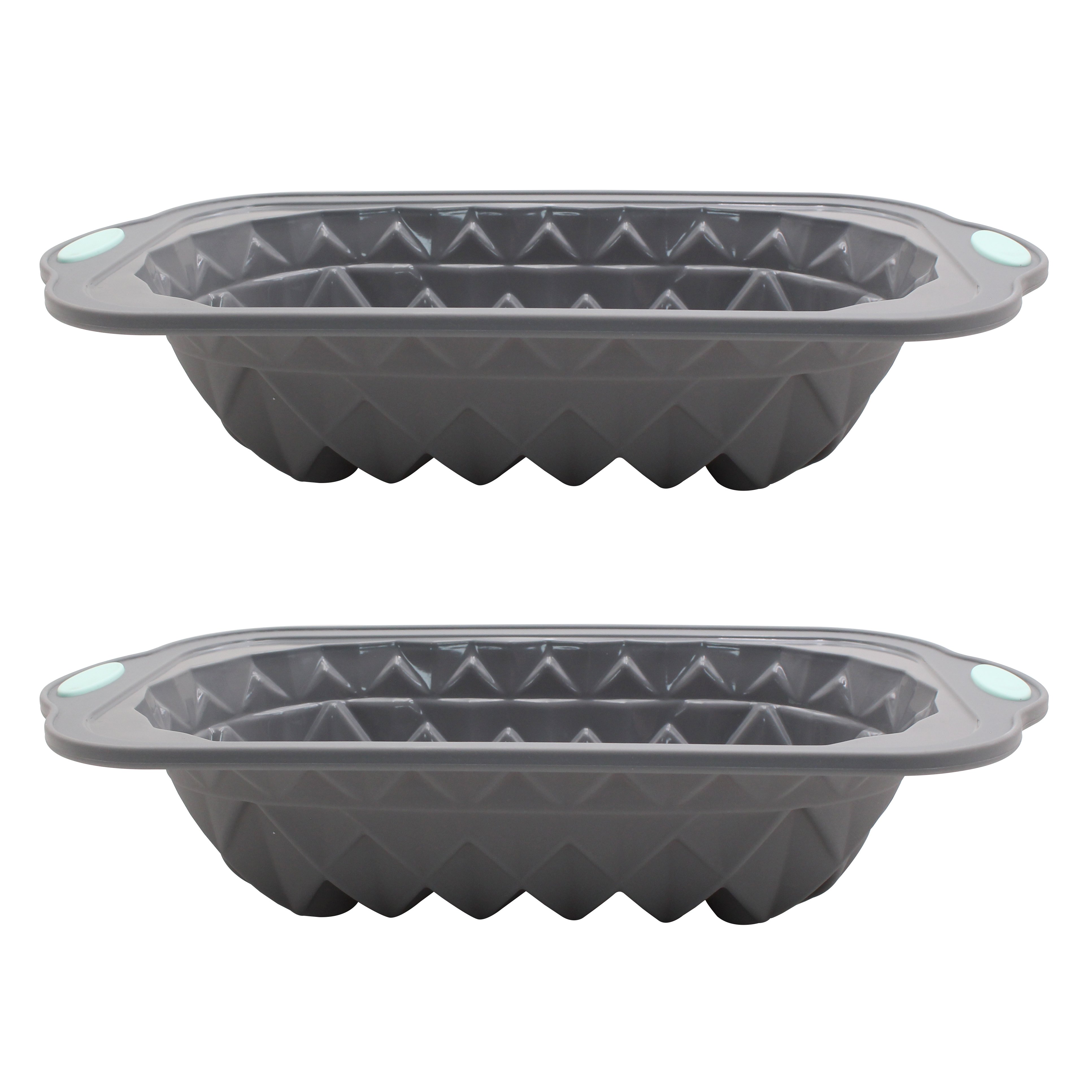 Small Two-Tone Nonstick Lotus Silicone Mould Easy to Use Hard Frame Baking Dish for Cake Dishwasher and Microwave Safe