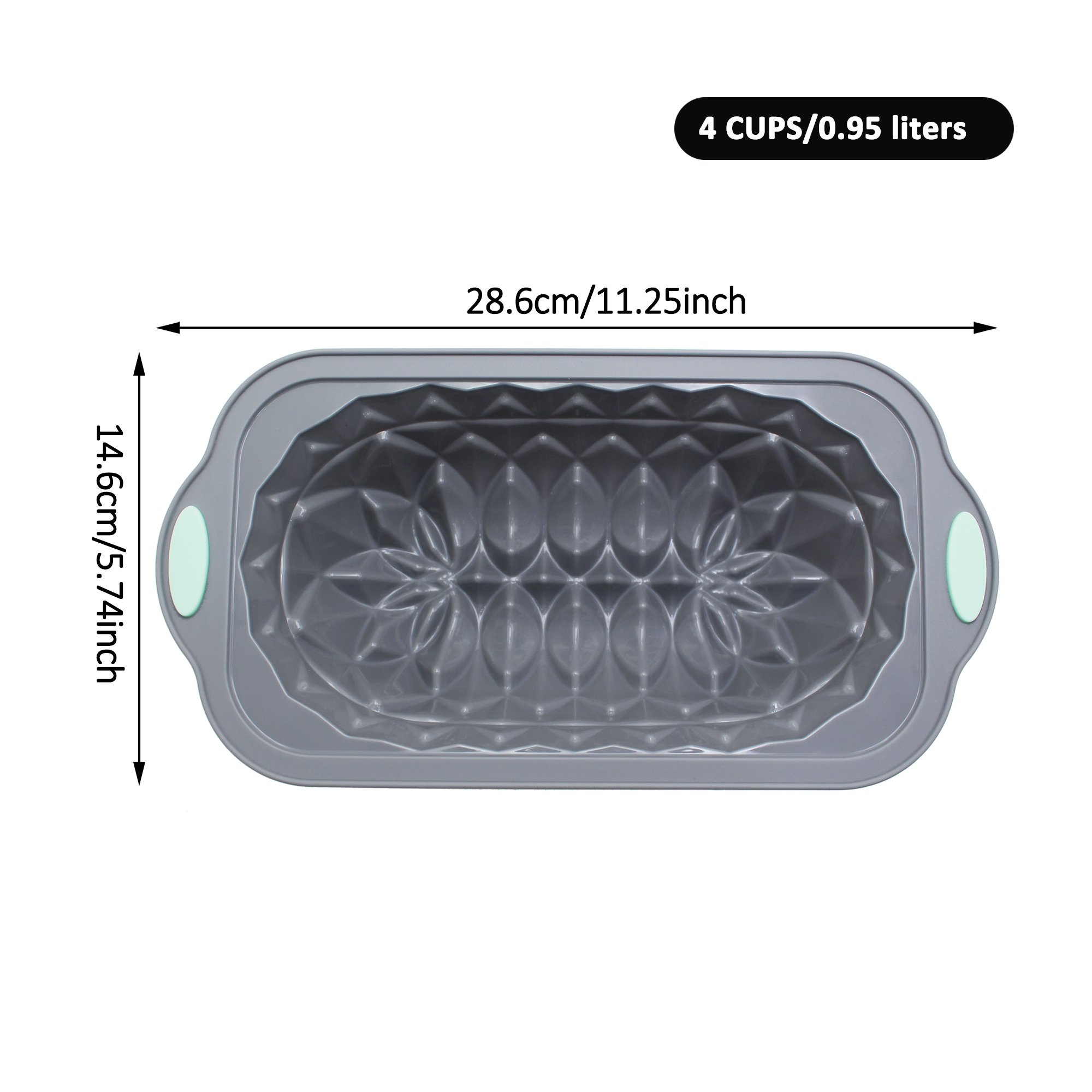 Small Two-Tone Nonstick Lotus Silicone Mould Easy to Use Hard Frame Baking Dish for Cake Dishwasher and Microwave Safe
