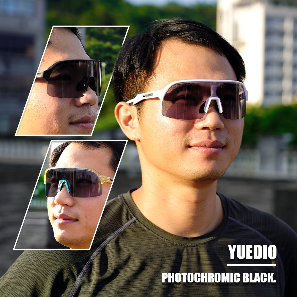 2024 YUEDIO Premium TR90 Photochromic Cycling Sunglasses High-Contrast Bicycle Sport Eyewear Bikeing Sport Mountain Sunglasses