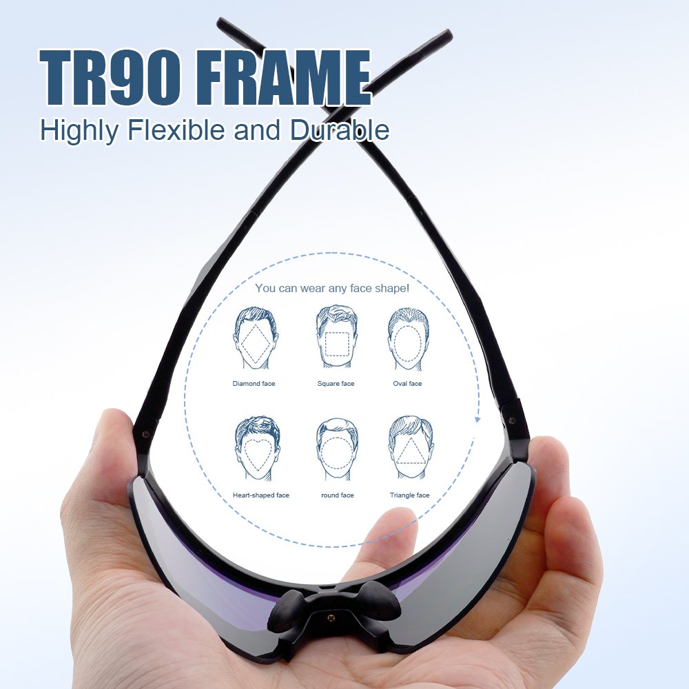2024 YUEDIO Premium TR90 Photochromic Cycling Sunglasses High-Contrast Bicycle Sport Eyewear Bikeing Sport Mountain Sunglasses