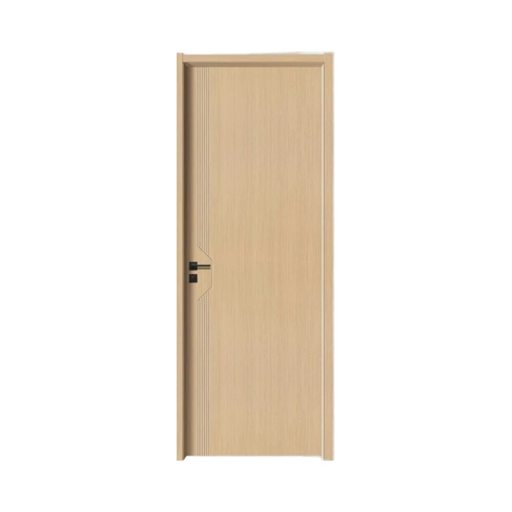 House Hotel Project Wood Doors Design PVC Film Moulded MDF Wooden Door