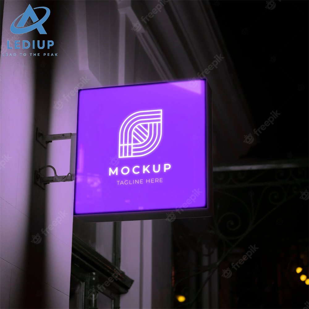 LEDIUP Double Side Wall Mount LED Aluminum Frame Light Box 3D Brand Business Sign Light Box Advertising