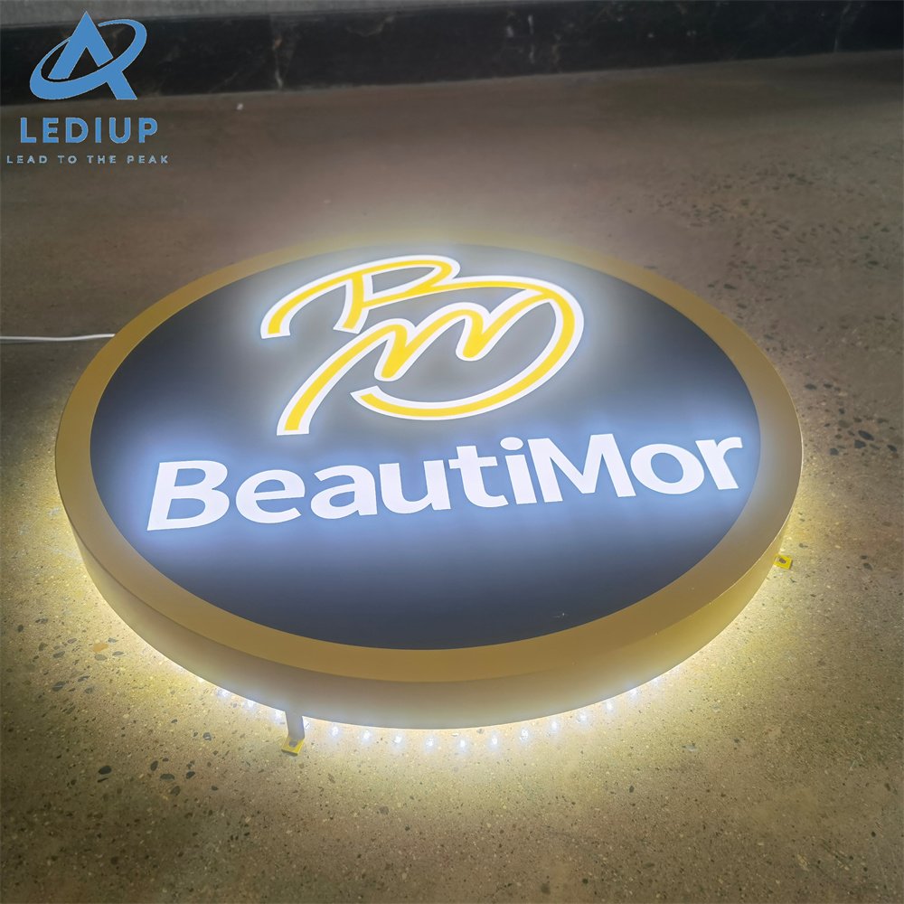 LEDIUP Double Side Wall Mount LED Aluminum Frame Light Box 3D Brand Business Sign Light Box Advertising