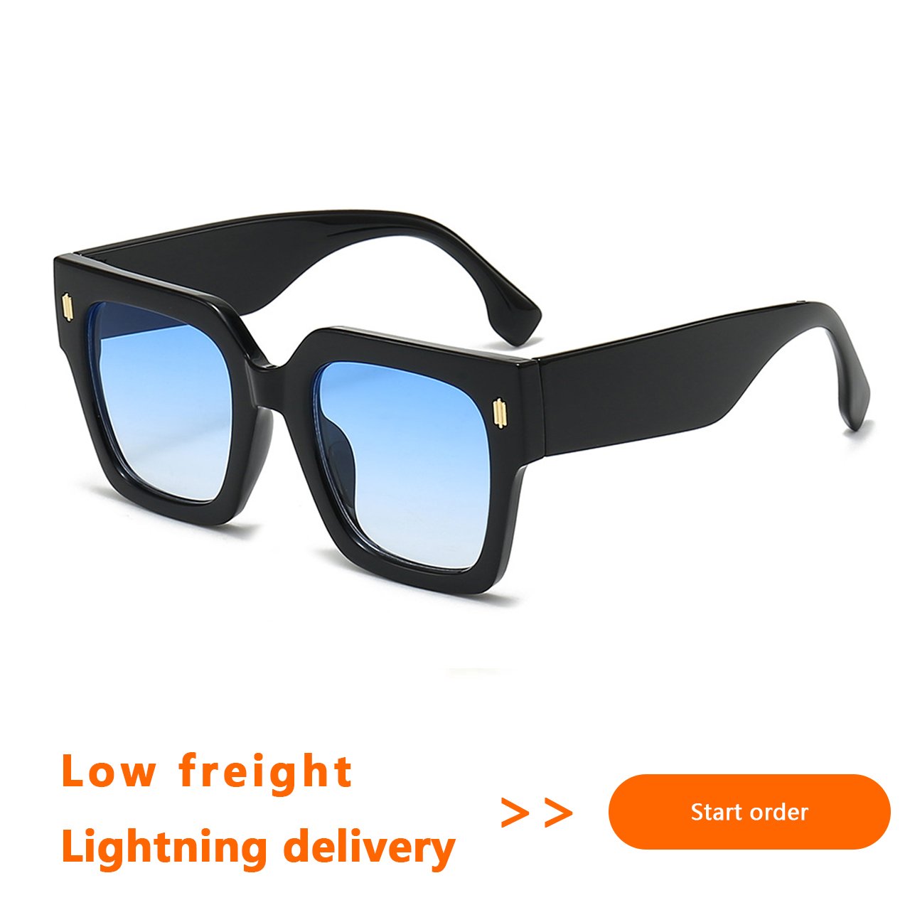 2024 New Quality Square Big Frame Unisex Sunglasses Men And Women Glasses Fashion UV400 Protection PC Frames Sun glasses