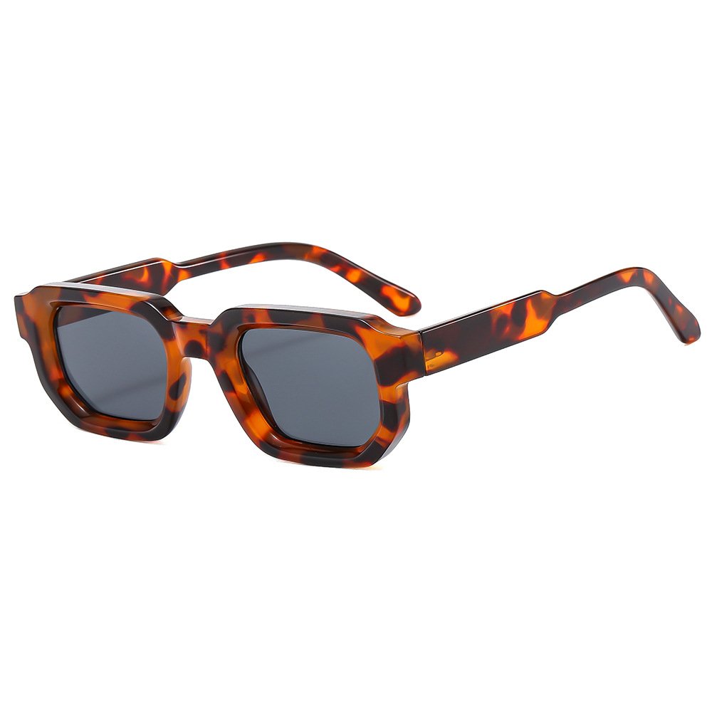 custom logo unique plastic uv400 small thick frame trendy retro sun glasses vintage fashion women men sunglasses 2024
