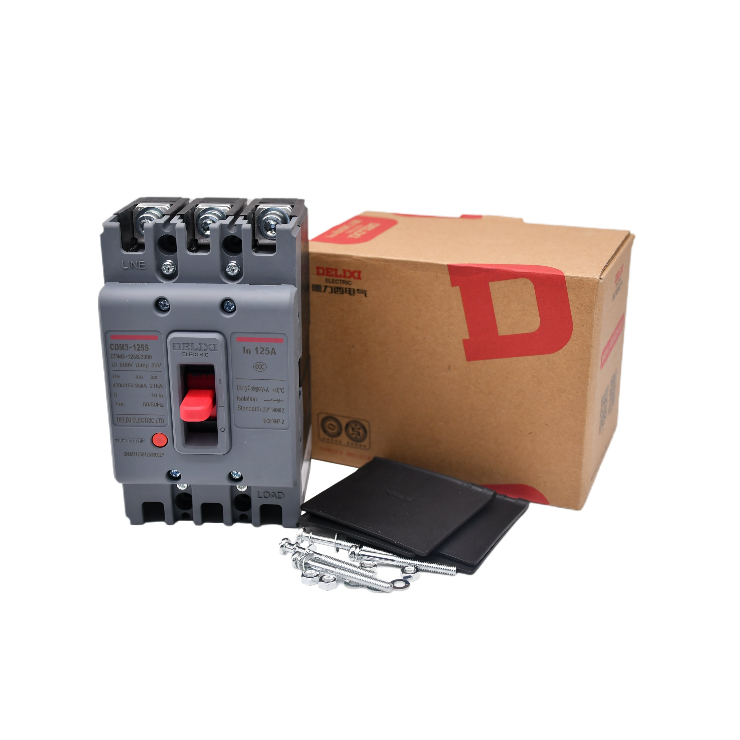 DELIXI CDM3 Circuit breaker used in industrial control 400A mccb protect circuit Moulded case electrical circuit breaker