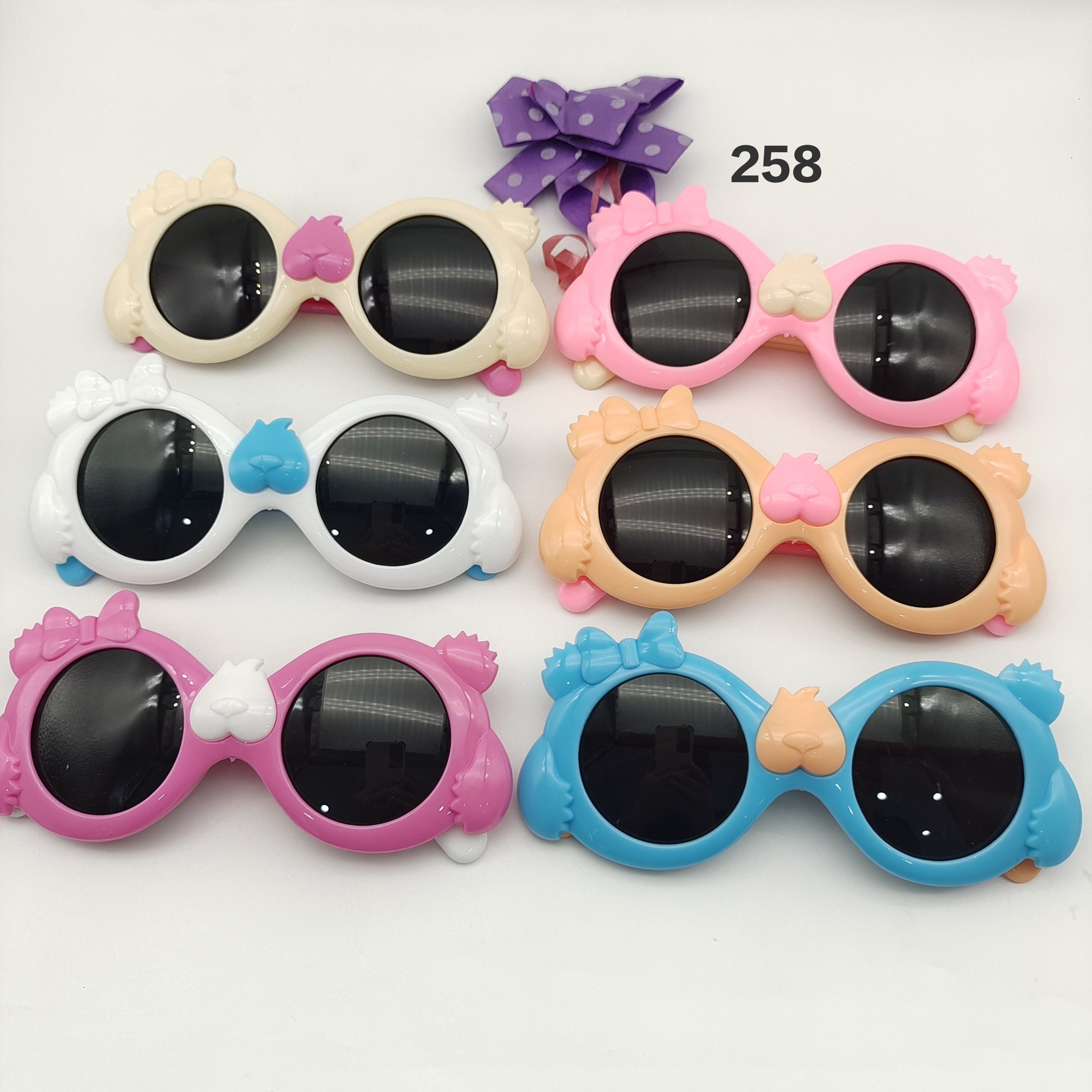 Mixed PC children sunglasses ready stock same day shipping factory silky straight sunglasses