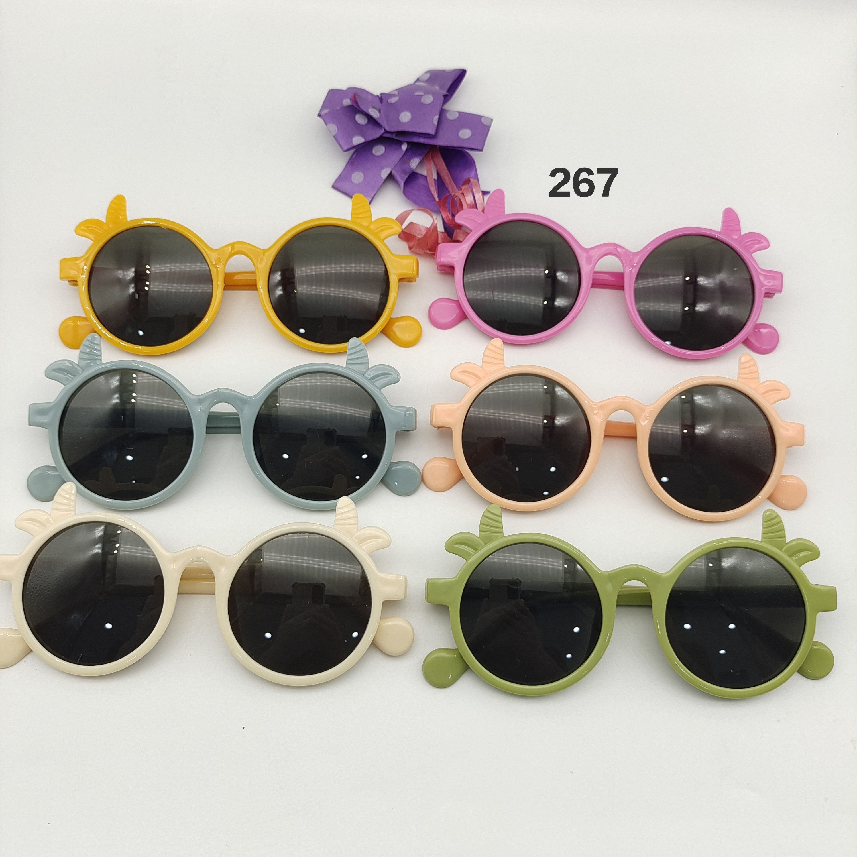 Mixed PC children sunglasses ready stock same day shipping factory silky straight sunglasses