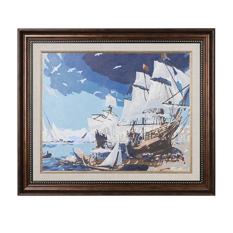 Free Sample Vintage Oil Painting Picture Wooden Frame Solid Wood Wall Mirror Moulding Custom Photo Frames Wall hanging oil Frame