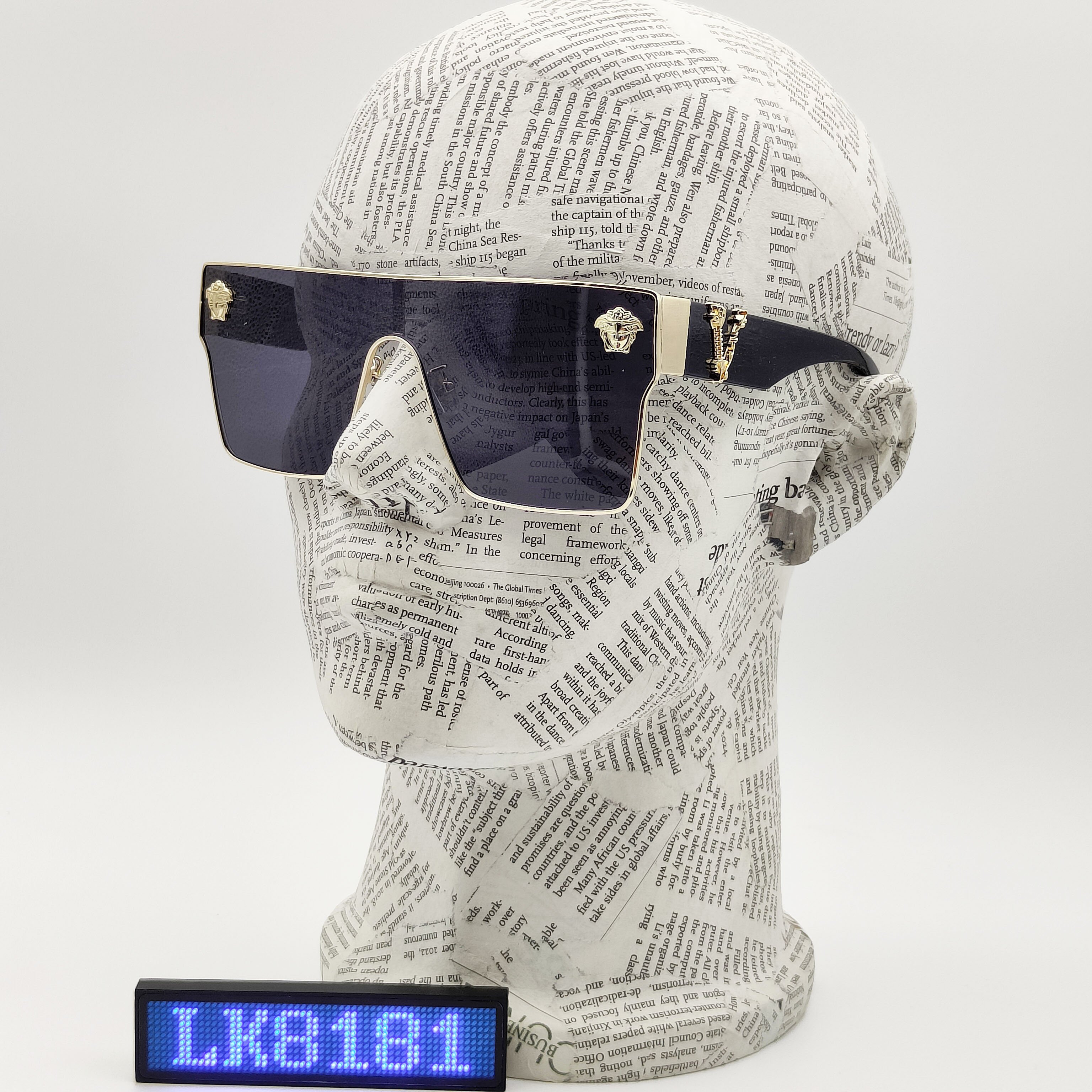 sunglasses 2024 luxury frame brand flat top square one-piece metal frame polarized women sun glasses shades men sunglasses