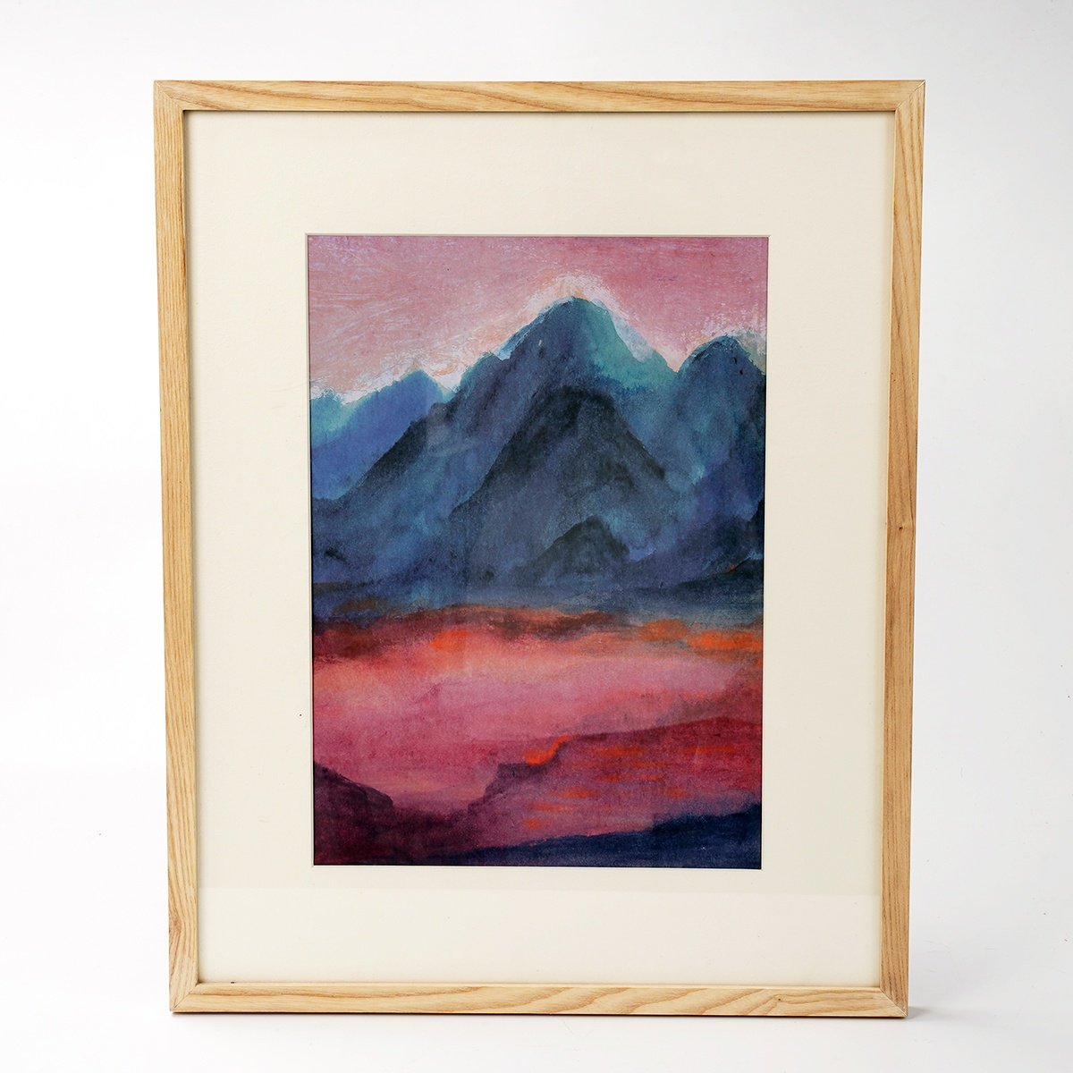 High Quality 50*70 Custom Wooden Wall Hanging Large Size Poster Display Picture Photo Frame With Glass Wholesale