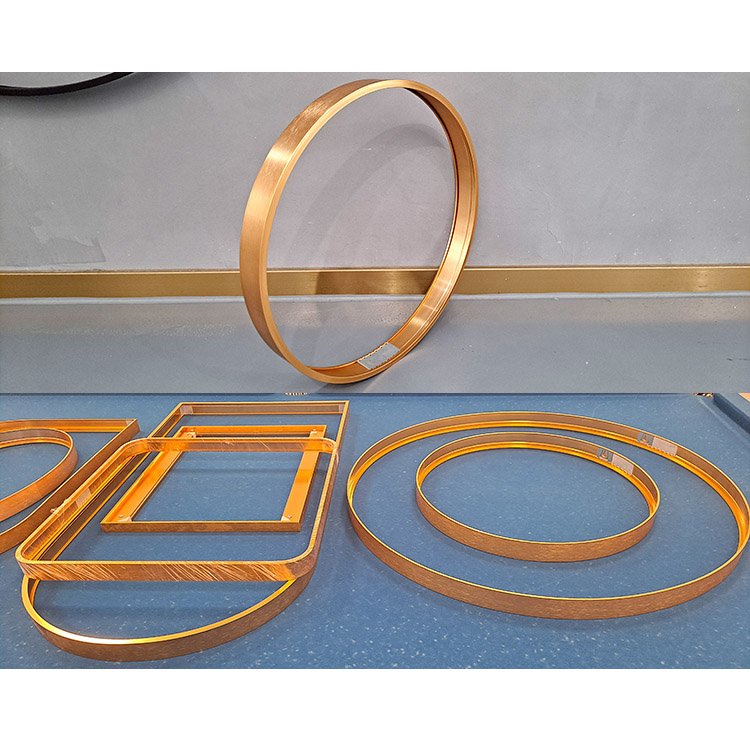 Anodize custom aluminum picture frame mouldings , aluminum binding picture frame aluminum oval wall hanging picture frame machen