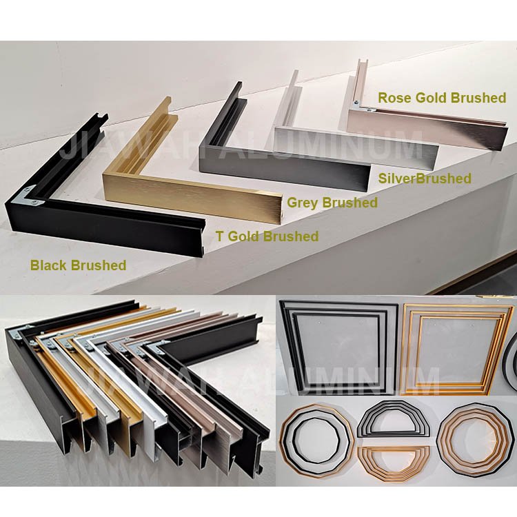 Anodize custom aluminum picture frame mouldings , aluminum binding picture frame aluminum oval wall hanging picture frame machen