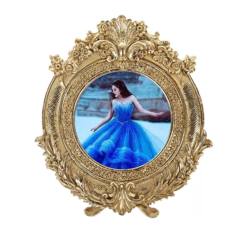 Baroque Vintage Resin Picture Frame Antiqued Photo Frame for Home Wall Decor for Jewelry Display and Hotel Decor