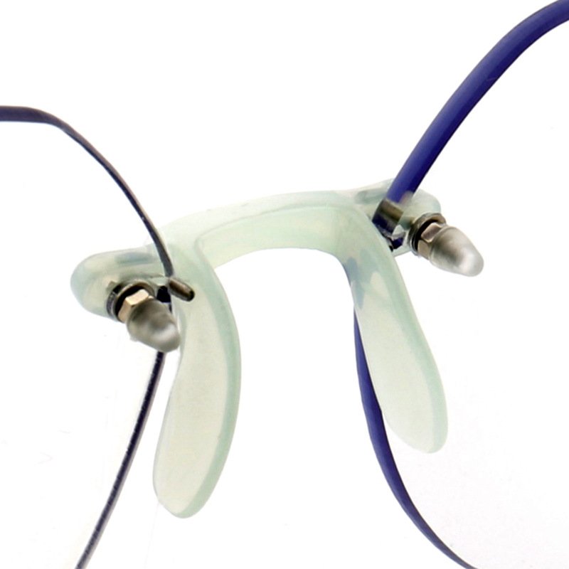 Korean Fashion Retro Rimless Women Men's TR90 Block Blue Light Frameless Design Artistic fFat Frames Glasses For Men And Women