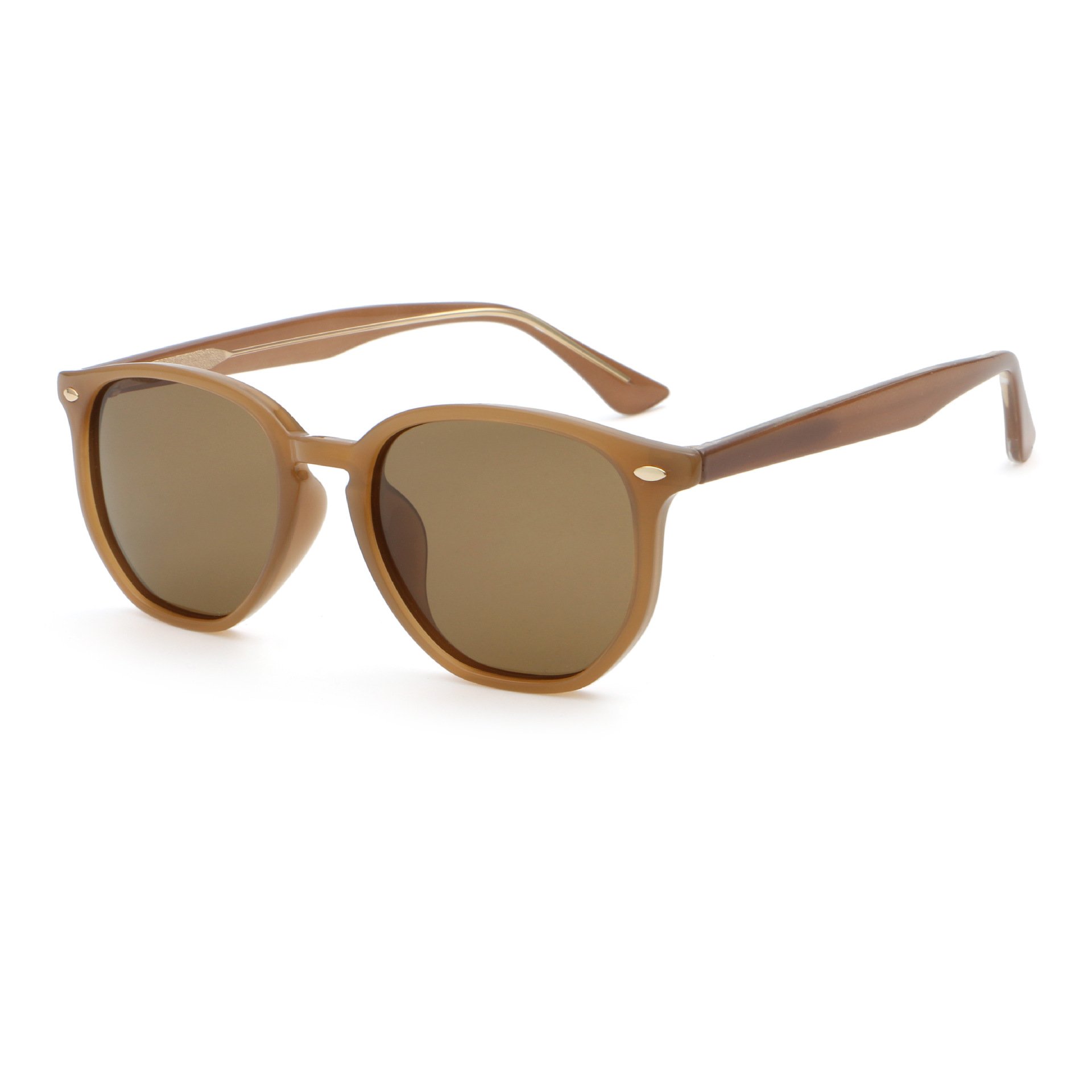 Wholesale Glasses Fashionable Sunglasses Uv400 Custom Polarized Round Sunglasses For Men 2025