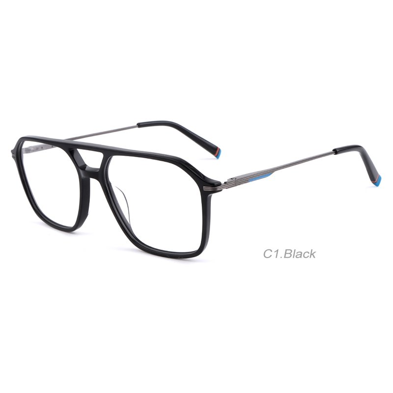 Fashional design acetate and metal optical frame acetate optical glasses ready stock acetate eyeglasses