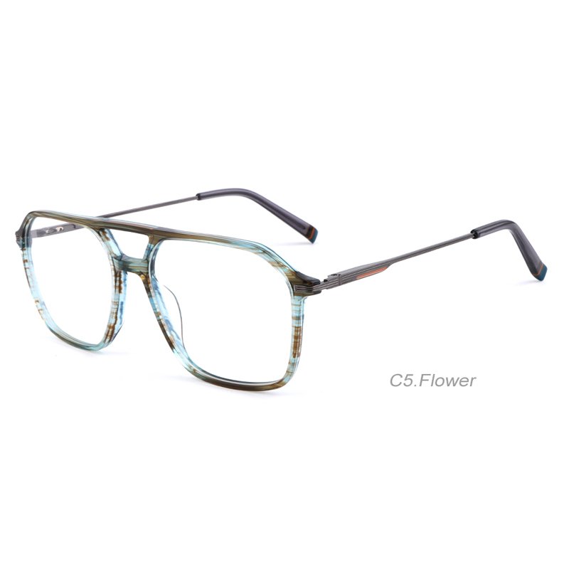 Fashional design acetate and metal optical frame acetate optical glasses ready stock acetate eyeglasses