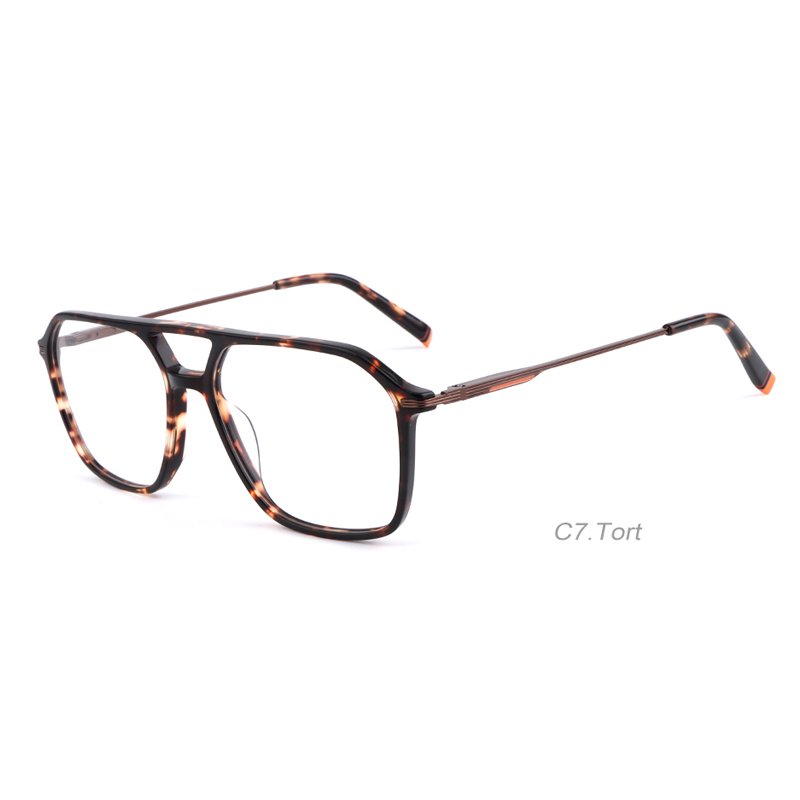 Fashional design acetate and metal optical frame acetate optical glasses ready stock acetate eyeglasses