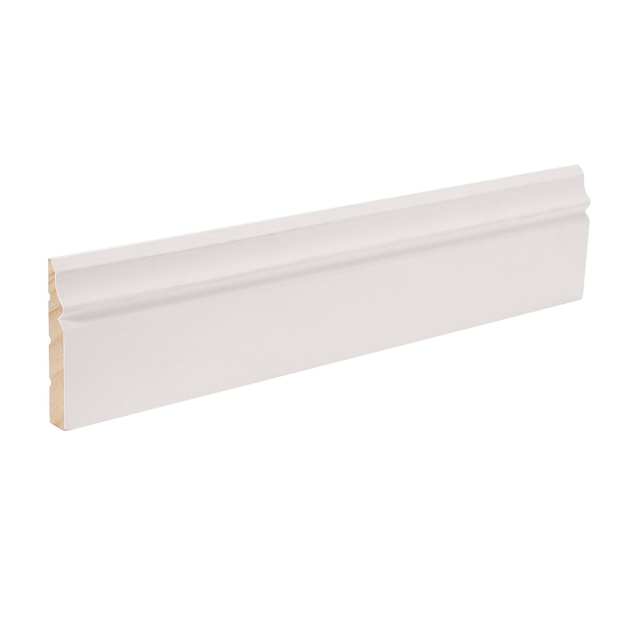 White Primer Pine door jamb architrave Split frame with Skirting Board