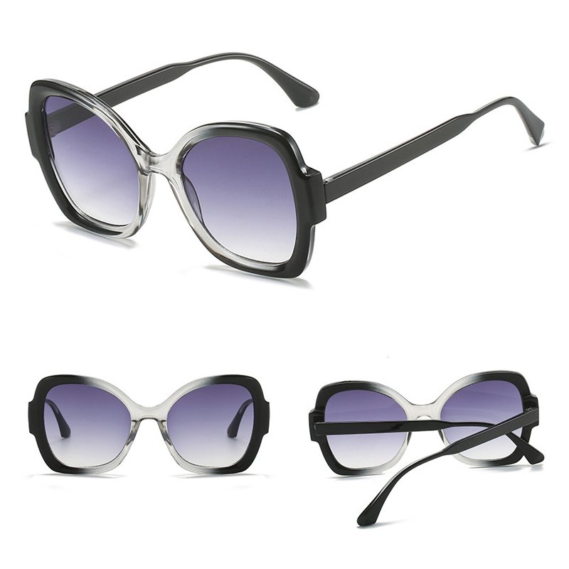 DL GLASSES Vintage Shade Sunglasses Oversized Square Eyewear Gradient Butterfly Sun Glasses Custom 2024 Valentine