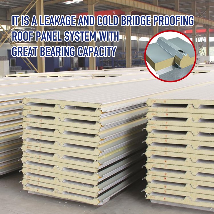 SH 50mm fireproofing Roofing Wood PUR/PIR Sement Sandwich Wall Insulation Panel For Ceiling