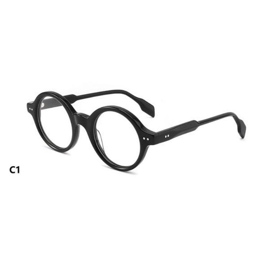 Colorful High Quality Acetate Optical Frames Professional Round Glasses Colorless Lens Optical Custom Glasses Frames