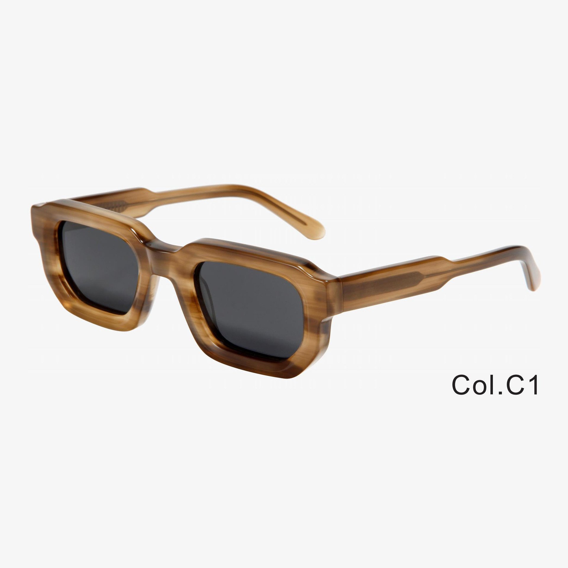 OK Eyewear Mens Women Luxury Fashion Square Thick Frame Sun glasses 8mm Thickness Acetate Sunglasses