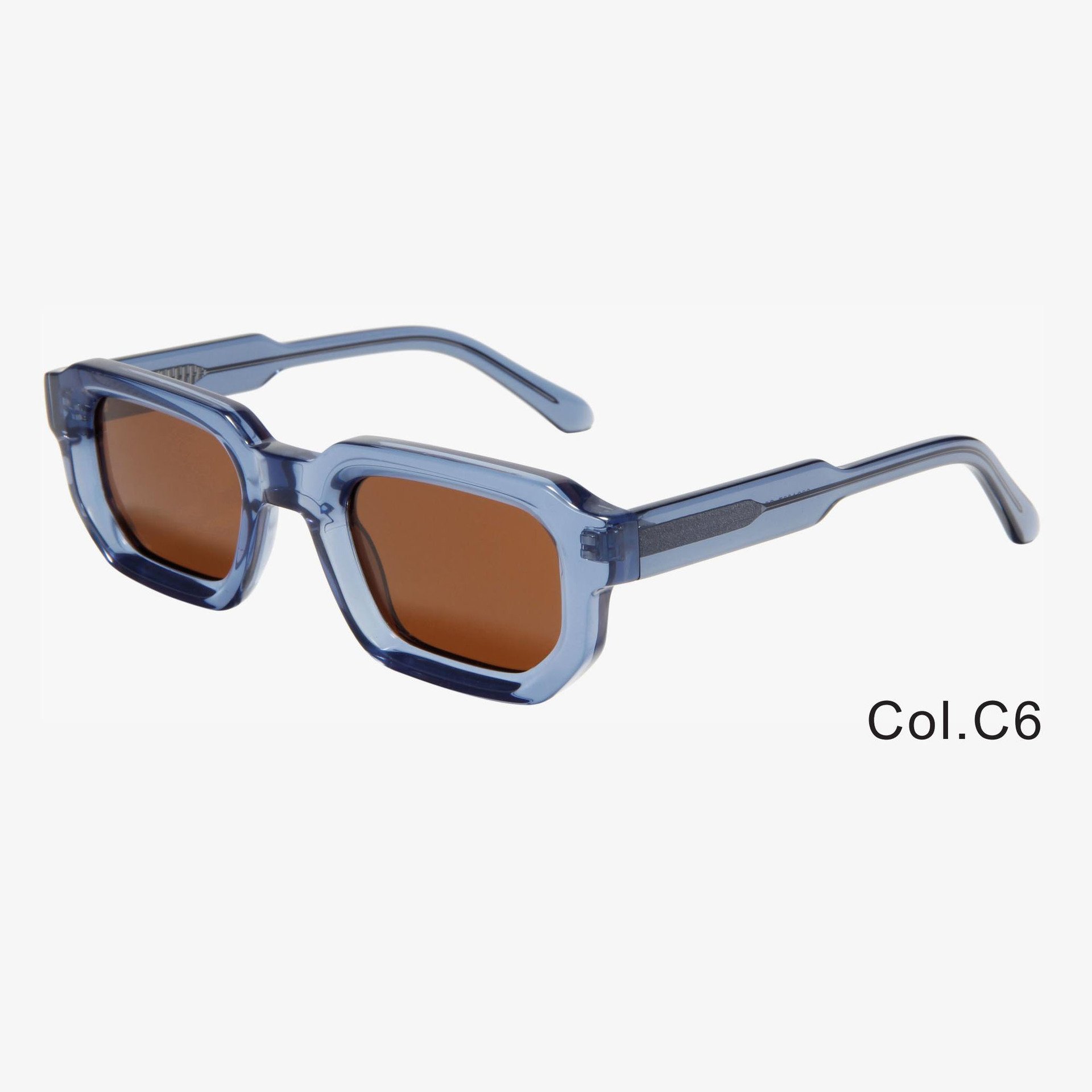 OK Eyewear Mens Women Luxury Fashion Square Thick Frame Sun glasses 8mm Thickness Acetate Sunglasses