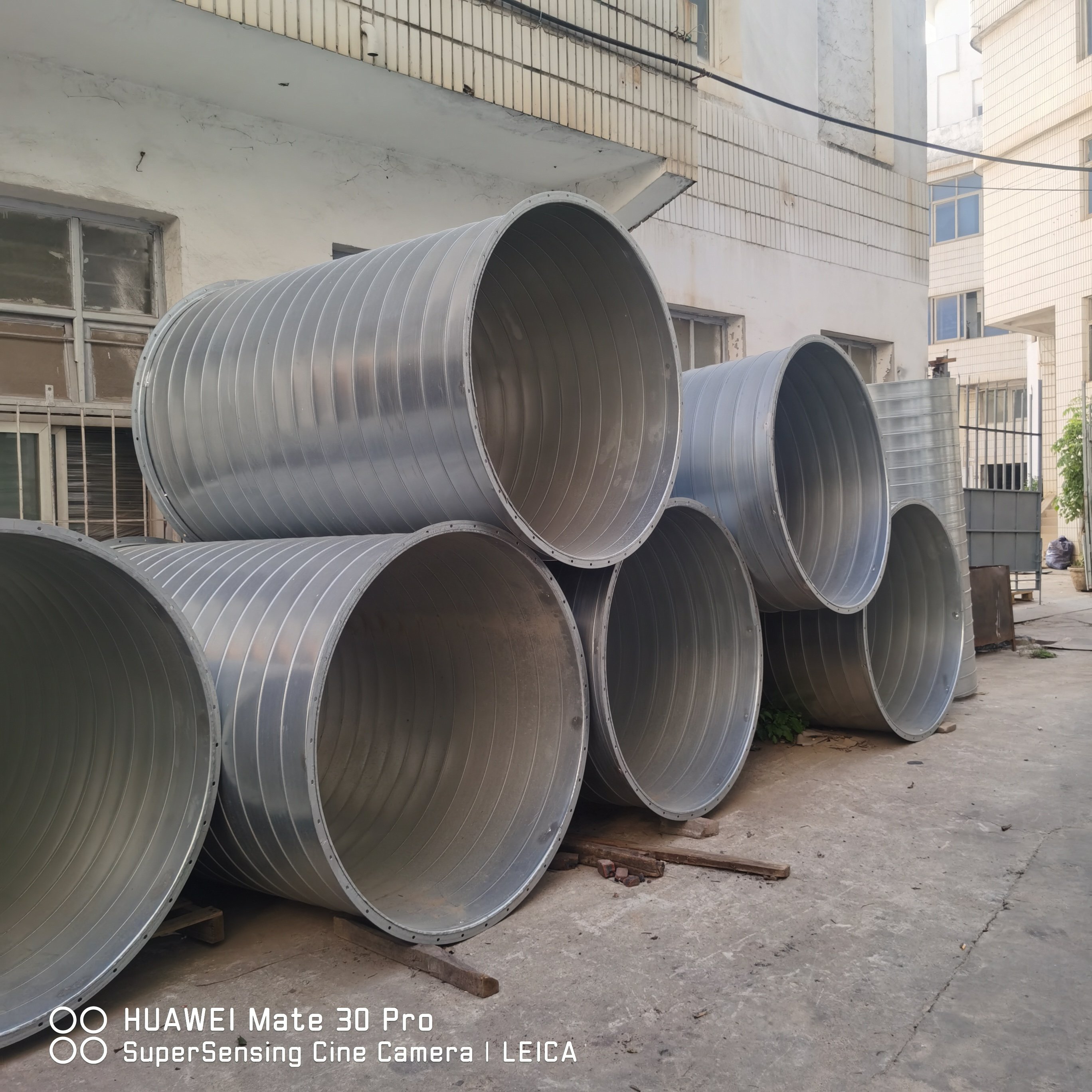 China factory direct sale customizable galvanized stainless air spiral duct corrugated exhaust fume for ventilation system