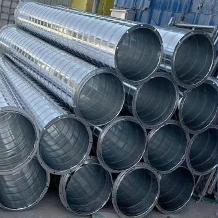 China factory direct sale customizable galvanized stainless air spiral duct corrugated exhaust fume for ventilation system