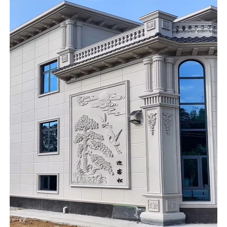 Building exterior decoration EPS foam roman column eave line light weight facade decoration moulding